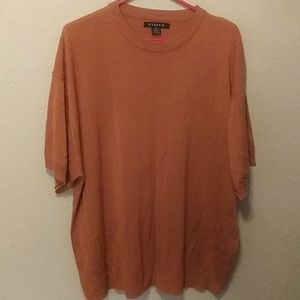 Men's worn short sleeve casual sweater